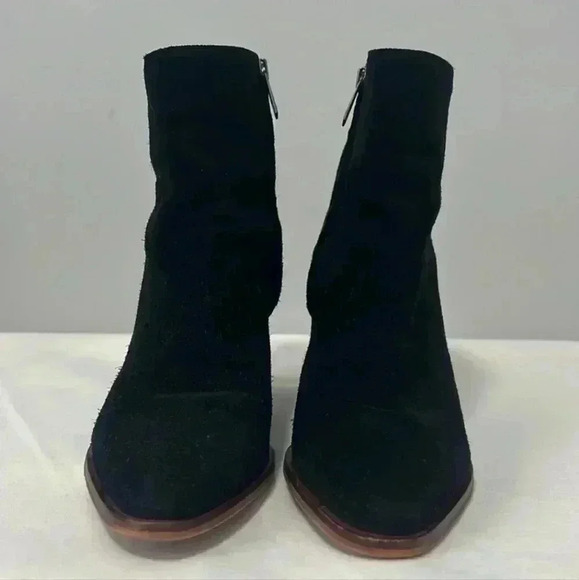 Sam Edelman Women's Blake Black Suede Pointed Toe Ankle Booties Boots size 7.5 - Picture 1 of 7